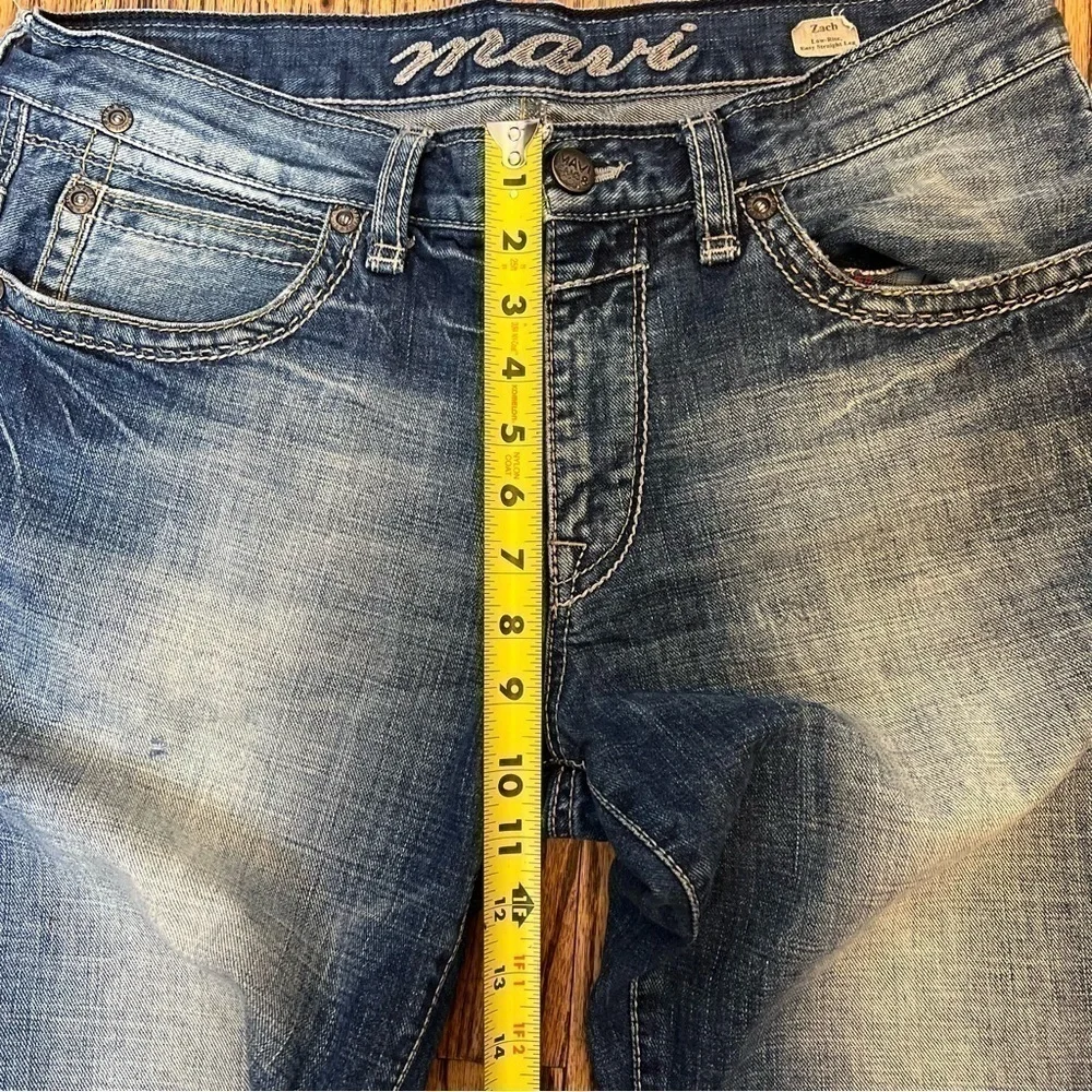 Mavi Zach Jeans Men’s Size 34 x 34 Low Rise Easy Straight Leg Denim Medium Wash - Picture 11 of 12